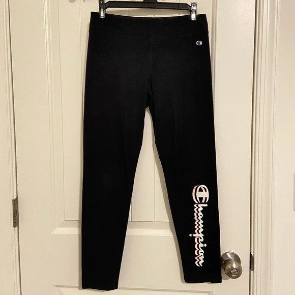 Champion‎ girl’s black multicolored decal leggings — XL - Picture 1 of 6